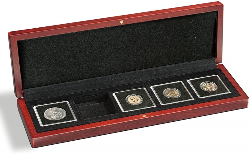 Münzenetui Carrée "de Luxe" inklusive 5 quadratischen Münzenkapseln